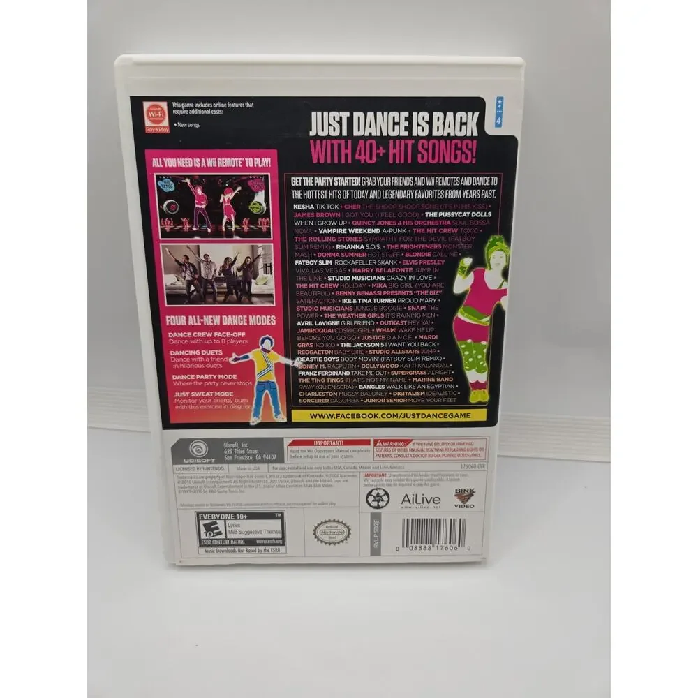 Ubisoft Just Dance 2 Nintendo Wii 2010 Complete w/ Manual E10+ NTSC-U/C